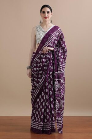 🌼🌸Bagru Block Print Cotton mulmul Sarees With Running Blouse 🌻🌻