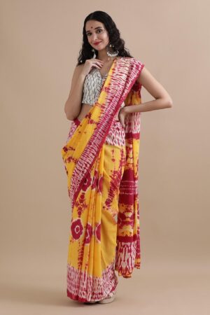 🌼🌸Bagru Block Print Cotton mulmul Sarees With Running Blouse 🌻🌻